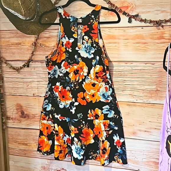 NWOT "DEREK🩶HEART" FLORAL SUMMER RACERBACK SLEEVELESS DRESS! ~LARGE - Picture 6 of 9